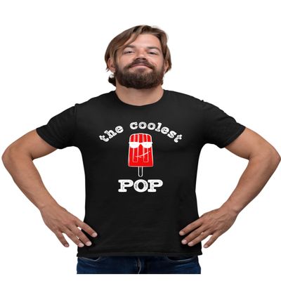 5X-Large Black Mens The Coolest Pop Funny Dad Idea T-Shirt