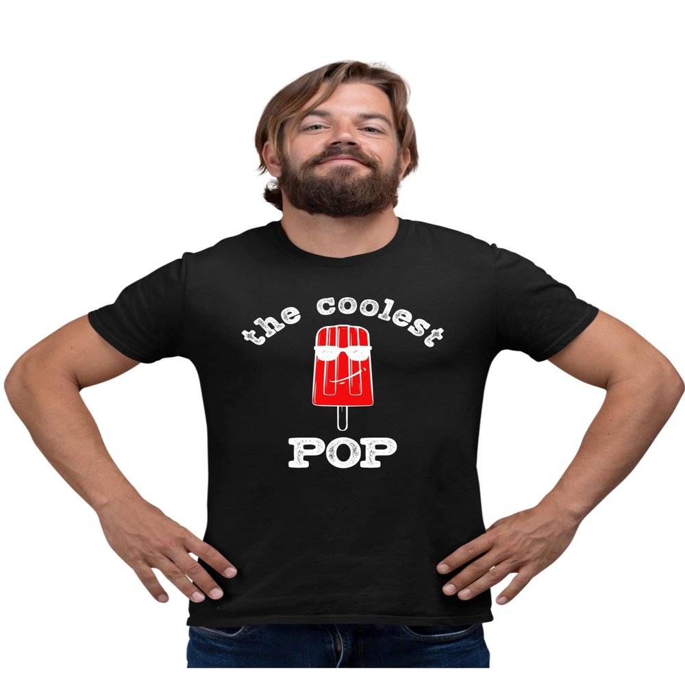 5X-Large Black Mens The Coolest Pop Funny Dad Idea T-Shirt