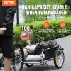 VEVOR Bike Cargo Trailer, 100 lbs Load Capacity, Heavy-Duty Bicycle Wagon Cart, Foldable Compact Storage & Quick Release with Universal Hitch, 16" Wheels, Safe Reflectors, Fits 22"-28" Bike Wheels view 2
