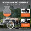 VEVOR Bike Cargo Trailer, 100 lbs Load Capacity, Heavy-Duty Bicycle Wagon Cart, Foldable Compact Storage & Quick Release with Universal Hitch, 16" Wheels, Safe Reflectors, Fits 22"-28" Bike Wheels view 3