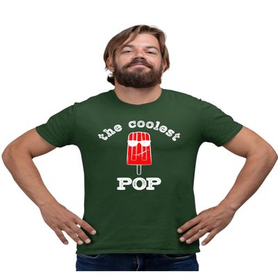 5X-Large Forest Green Mens The Coolest Pop Funny Dad Idea T-Shirt