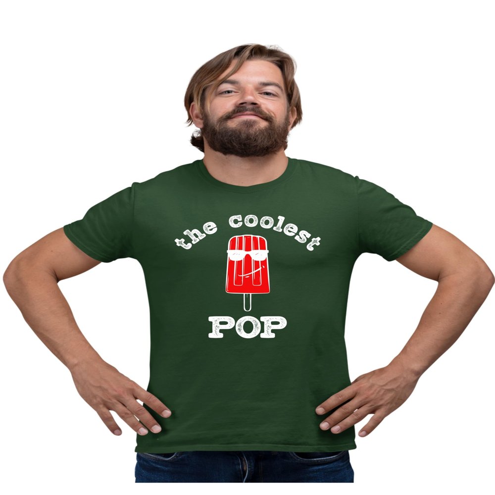5X-Large Forest Green Mens The Coolest Pop Funny Dad Idea T-Shirt