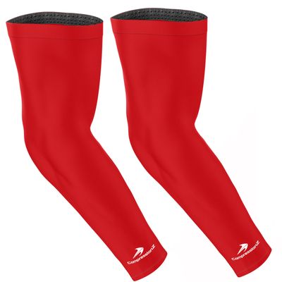 CompressionZ Compression Arm Sleeves for Men & Women| Cooling UV Sun Protection Elbow Pain Relief for All Sports and Recovery Maroon: Pair Small
