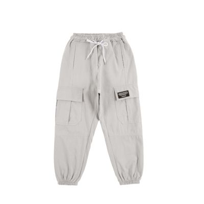 NineFit Basics Baby Ardent Kids Toddler Baby Girls Spring Summer Print Cotton Long Pants Cargo Jogger Pants Clothes (Beige, 4-5 Years)
