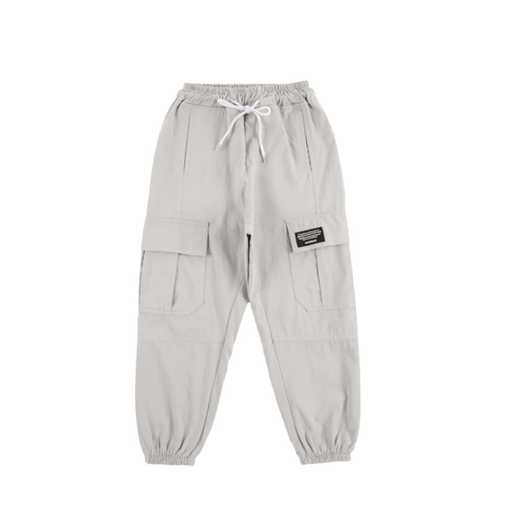NineFit Basics Baby Ardent Kids Toddler Baby Girls Spring Summer Print Cotton Long Pants Cargo Jogger Pants Clothes (Beige, 4-5 Years)