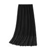 Aislor Women's Anti-Static Half Slip Lace Trim Underskirt A-Line Petticoat Bottoming Skirt for Cover Skirt Black One Size view 1