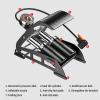 Balloon Pump for Inflatables Airbed Pump Air Mattress Ball Foot for Balloon Arch Car Nozzles Bikes Floor Pumps Household Air Pump Portable Sealed Cylinder (Black,2915x9cm) view 3