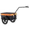 VEVOR Bike Cargo Trailer, 88 lbs Load Capacity, Heavy-Duty Bicycle Wagon Cart, Foldable Compact Storage with Universal Hitch, Waterproof Cover, 16" Wheels, Safe Reflectors, Fits 24"-28" Bike Wheels view 1