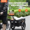 VEVOR Bike Cargo Trailer, 88 lbs Load Capacity, Heavy-Duty Bicycle Wagon Cart, Foldable Compact Storage with Universal Hitch, Waterproof Cover, 16" Wheels, Safe Reflectors, Fits 24"-28" Bike Wheels view 2