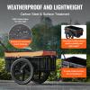 VEVOR Bike Cargo Trailer, 88 lbs Load Capacity, Heavy-Duty Bicycle Wagon Cart, Foldable Compact Storage with Universal Hitch, Waterproof Cover, 16" Wheels, Safe Reflectors, Fits 24"-28" Bike Wheels view 3