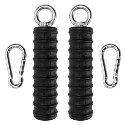 2Pcs Ergonomic Single Handle Tricep Attachment Cable Machine, Maximum Advantage Grip Attachments, Pull Up Rope, Rope Arm, Pulldown Bar Workout, Strength Hand Grips for Gym (2 Carabiners Included)
