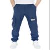 CAMLAKEE Boys' Cargo Joggers Pants Kids Elastic Waist Water Resistant Youth Outdoor Hiking Pants Navy 13-14 Years Size 170 view 1