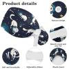 NineFit Basics Space Galaxy Cats Stars Scrub Hats Women with Buttons Adjustable Nurse Caps for Women with Scrunchie view 4