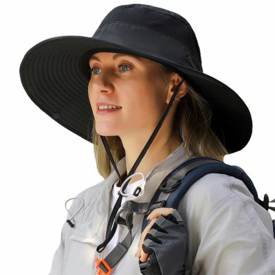 HUAMULAN Men Wide Brim Sun Hat Summer Women Unisex Bucket Fishing Hats for Hiking Beach Safari Garden Lawn Yard Work Kayaking