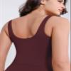 ODODOS Women's Cloud Feeling Tank Dress with Separate Shorts and Built in Bra U Back Mini Tennis Dress, Burgundy, X-Small view 4