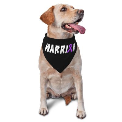 Warrior Alzheimers Awareness Ribbon Dog Scarf Pet Bandana Cat Pet Bibs