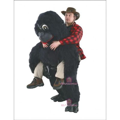 Back Gorilla Mascot Costume Adult Size for Men & Women with Built-in Fan Inside the Head