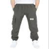 CAMLAKEE Boys' Outdoor Cargo Joggers Pants Kids Elastic Waist Water Resistant Youth Hiking Pants Grey 6-7 Years Size 130 view 1