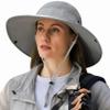 HUAMULAN Wide Brim Sun Hat for Men Women UV Protection Ventilated Summer Fishing Hats for Hiking Garden Safari Beach view 1