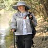 HUAMULAN Wide Brim Sun Hat for Men Women UV Protection Ventilated Summer Fishing Hats for Hiking Garden Safari Beach view 4