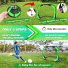 BOHEN 3.3x2.2ft Pop Up Portable Soccer Goal for Kids Outdoor Soccer Net for Backyard Set of 2(Green) view 3