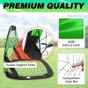 BOHEN 3.3x2.2ft Pop Up Portable Soccer Goal for Kids Outdoor Soccer Net for Backyard Set of 2(Green) view 4