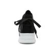 MAUGELY Women's High Top Heightened Sole Sports Causal Fashion Sneakers Canvas Shoes Black 5.5 US view 3