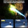 2-Pack High Lumens Rechargeable Headlamp, 7 Modes 50H Long Lasting Head Lamp, Motion Sensor Zoomable Headlamps for Adults, 90 Adjustable IP67 Waterproof Head Light for Hiking Camping Hardhat view 2
