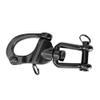 Generic 2Pcs Marine Swivel Snap Shackle 316 Stainless Steel Quick Release Diving Clips Swivel Snap Hook for Sailboat Spinnaker Halyard Yacht (Length:87mm,Black), SLIVER view 2