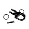 Generic 2Pcs Marine Swivel Snap Shackle 316 Stainless Steel Quick Release Diving Clips Swivel Snap Hook for Sailboat Spinnaker Halyard Yacht (Length:87mm,Black), SLIVER view 3