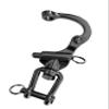 Generic 2Pcs Marine Swivel Snap Shackle 316 Stainless Steel Quick Release Diving Clips Swivel Snap Hook for Sailboat Spinnaker Halyard Yacht (Length:87mm,Black), SLIVER view 4