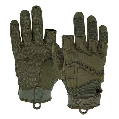 Seibertron S.O.L.A.G-HI 2.0 Half Index Finger Tactical Gloves - Touchscreen Tactical Gloves for Cycling, Motorcycle Riding, and Climbing Army Green M