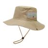 Beisto Unisex Sun Bucket Hat Wide Brim UPF 52+ Foldable Boonie Hat Fishing Hunting Hiking Beach Hat Sun Protection Cap for Men Women Khaki view 2