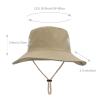 Beisto Unisex Sun Bucket Hat Wide Brim UPF 52+ Foldable Boonie Hat Fishing Hunting Hiking Beach Hat Sun Protection Cap for Men Women Khaki view 3