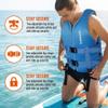 Adult Kayak Vest High Buoyancy Swim Vest Women's Men's Adjustable Safety Jacket Swimming Fishing (Blue, XXL ) view 4
