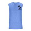 NineFit Basics Men's Workout Tank Tops Gym Cut Off Sleeveless T Shirt Bodybuilding Fitness Muscle Athletic Tank Top Palm Tree Shirts Tee, XX-Large, 03-light Blue view 2