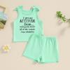 Thorn Tree Toddler Girls Shorts Set Summer Times Sleeveless T-Shirt Shorts Little Girls Clothes view 2