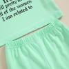 Thorn Tree Toddler Girls Shorts Set Summer Times Sleeveless T-Shirt Shorts Little Girls Clothes view 4