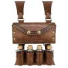 HiiFeuer Medieval Alchemy Faux Leather Belt Bag with 4 Cork Potion Vials, Fantasy Wizard Waist Pouch Side Pack for Ren Faire (Light Brown A) view 1