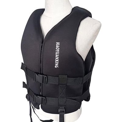 Adult Kayak Vest High Buoyancy Swim Vest Women's Men's Adjustable Safety Jacket Swimming Fishing (Black, Small)