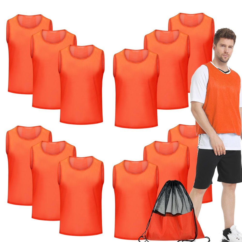 Antoyo Soccer Pinnies Youth with Numbers Scrimmage Team Pinnies Practice Vests Pinnies Jerseys for Basketball Soccer Football Bibs for Youth Adult