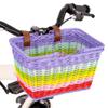 GRANNY SAYS Kids Bike Basket Front, Small Wicker Basket with Handle, Bicycle Baskets for Boys and Girls, Baskets with Adjustable Straps, 9" X 7" X 6", Rainbow Colors view 1