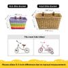 GRANNY SAYS Kids Bike Basket Front, Small Wicker Basket with Handle, Bicycle Baskets for Boys and Girls, Baskets with Adjustable Straps, 9" X 7" X 6", Rainbow Colors view 3
