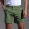 today 2024 Mens 5 Inch Shorts Lightweight Solid Cotton Linen Shorts Summer Casual Buckle Zipper Athletic Gym Beach Shorts Peime shorts casual cotton drawstring men Green L view 4