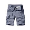 Muscularfit Big and Tall Shorts for Men 2024 Fashion Elastic Waist Drawstring Cargo Shorts Multi Pockets Summer Beach Shorts Shorts for Men Casual Summer Cotton Gray XL view 1