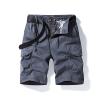 Muscularfit Big and Tall Shorts for Men 2024 Fashion Elastic Waist Drawstring Cargo Shorts Multi Pockets Summer Beach Shorts Shorts for Men Casual Summer Cotton Gray XL view 2