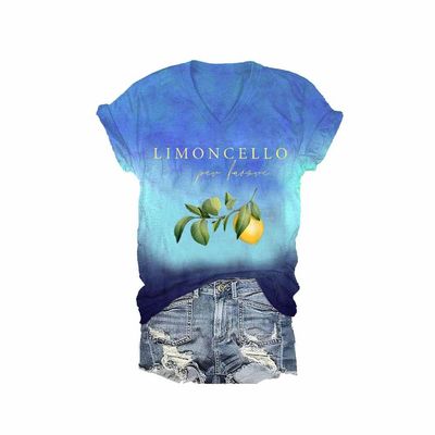MOGUI Limoncello Per Favore T-Shirt Limoncello Per Favore Tshirt Limoncello Tshirt Gift Fun Loose T-Shirt Short Sleeve Cute Graphic Shirt Ocean, Medium