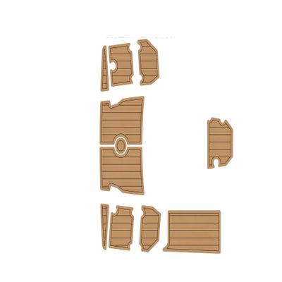 ATDEK 2018 Monterey 214 SS Swim Platform 1/4 6mm EVA Foam Faux Teak Deck Surfing Boat Fishing Boat Motorcycle Hurts Non-Slip mat Marine Floor (Black Over Browm)