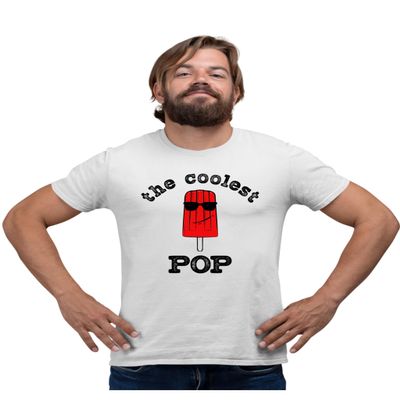5X-Large White Mens The Coolest Pop Funny Dad Idea T-Shirt