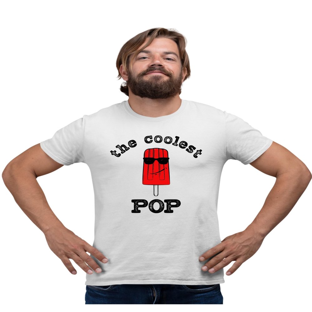 5X-Large White Mens The Coolest Pop Funny Dad Idea T-Shirt